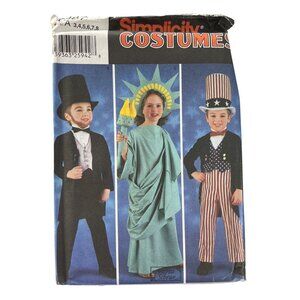 Simplicity Patriotic Costumes Sizes 3-8 Sewing Abe Liberty Uncle Sam UNCUT